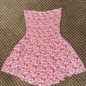 Garage floral strapless romper